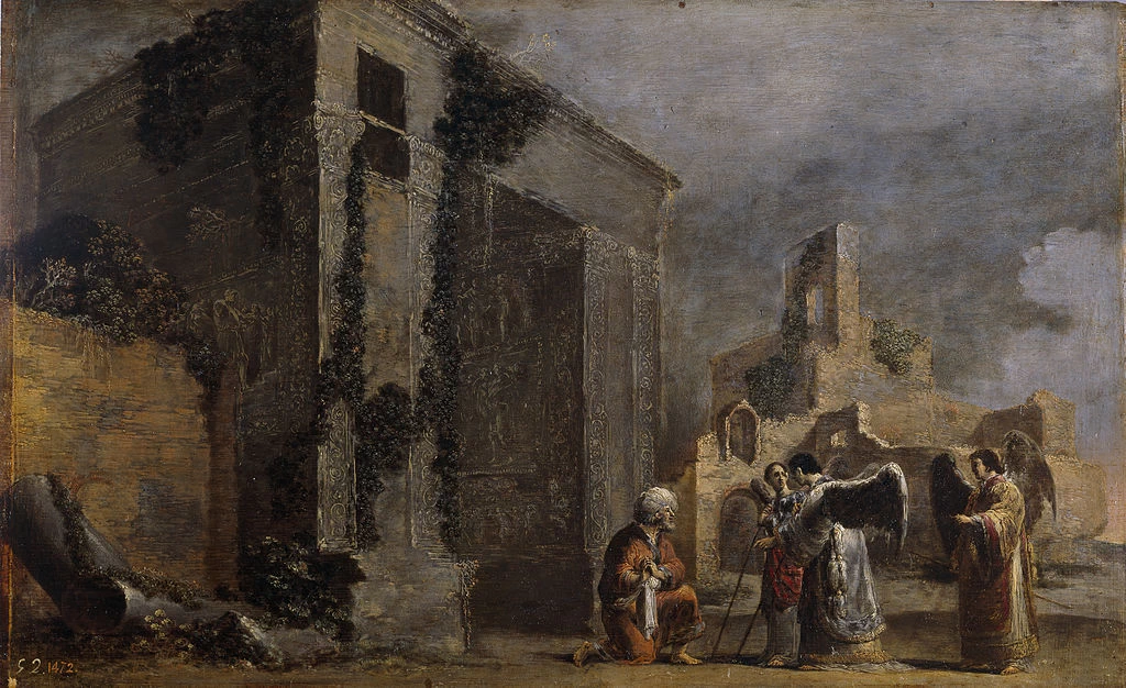 Leonard Bramer - Bramer, Abramo e i tre angeli, Museo dl Prado, Madrid